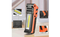 Compact Portable Rechargeable LED Work Light Handshands-off Rechargeable LED Work Light Adjustable Flashlight Lightweight for Mechanics