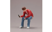 Miniature Man on Toilet Tiny 1:64 Scale Miniature Figurines Collectible 1:64 Scale Figure for Hobbyists