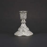 Ornate Candlestick Holder Shiny Candle Holder with Round Base Classic Sturdy for Dining Table