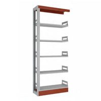 Steel Library Bookshelf Heavy Duty Freestanding Archive Shelving Sturdy Construction Multi-Tier File Shelf for Students, School Administrators, Study