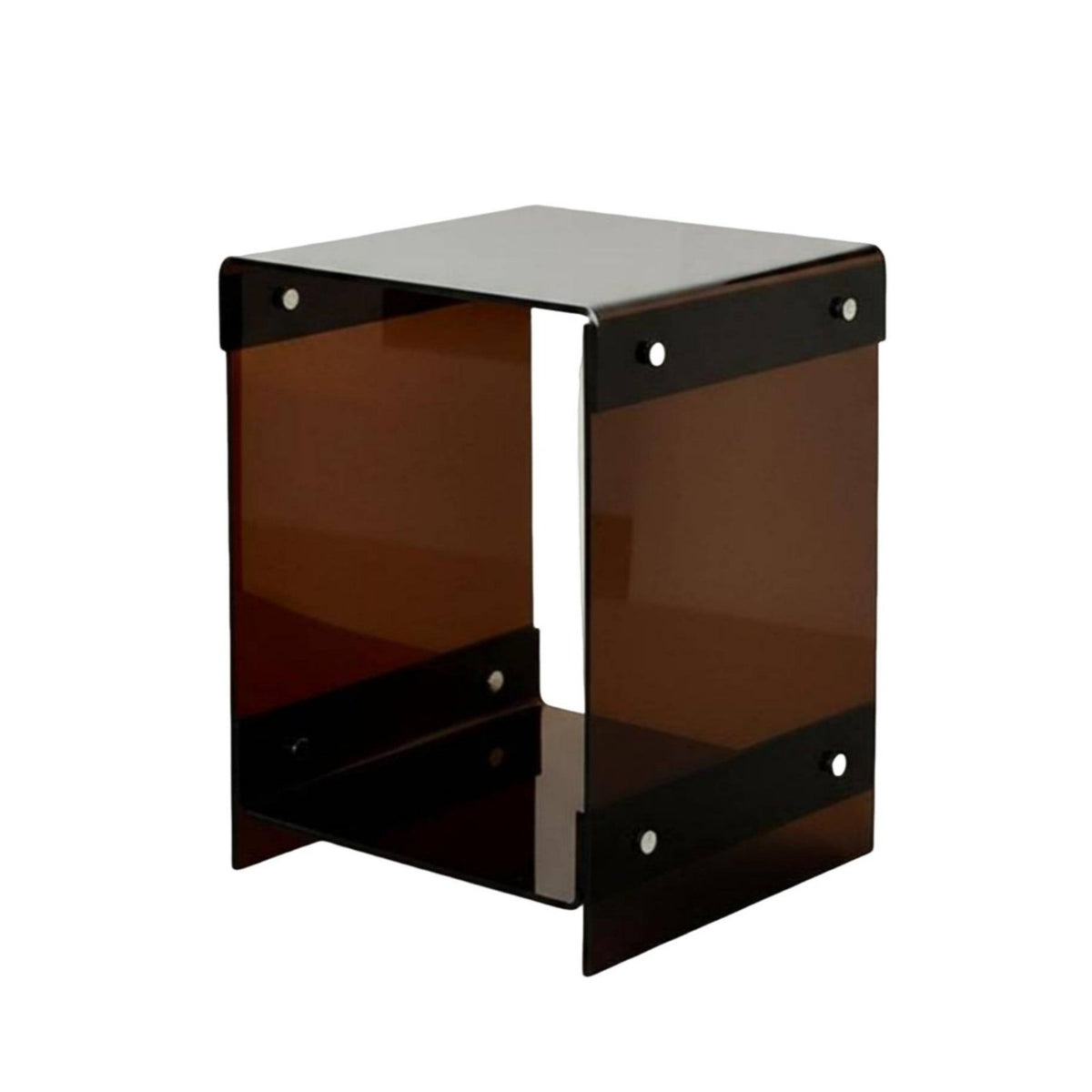 2-Tier Clear End Table Transparent Aesthetic Household Furniture for Party Hosts