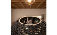 Decorative Woven Lampshade Natural Material Woven Lamp Shade Hollow-out Design Rattan Design Hanging Shade Rustic Charm for Restaurant, Guesthouse, Cafe, Tea House