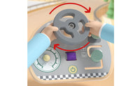 Wooden Steering Wheel Toy Child-Centered Influenced Car Dashboard Busy Board Fine Motor Skills Development Pushchair Steering Wheel Toy