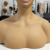 Shoulder Mannequin Bust with Shoulders Female Mannequin Head Smooth Surface Hairpiece Display Head for Salon Owners
