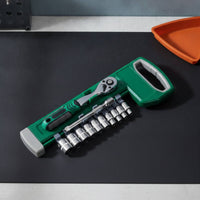 Easy Storage Socket Wrench Set with Case Organized Socket Wrench Kit Polished Tool Kit with Tool Box Case Heavy-Duty for Garage
