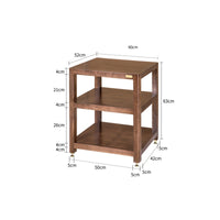 2 Pieces Floor Standing Stereo Shelf Solid Wood Audio Rack Multi-tier Component Shelf Home Theater Equipment Rack Shock Absorbing Support Suitable for Living Room Listening Room