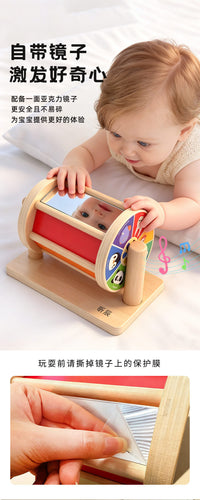 Montessori Wooden Educational Toy Set for Kids with Coin Box and Drum