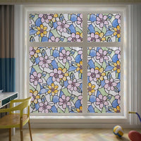 Window Film Privacy with Abstract Swirls for Home Office, Self-Adhesive PVC Window Tint Film Home, Waterproof Privacy Film, 120cm x 20m Roll