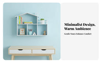 House-Shaped Cubby Shelf Versatile Use Multi-Level Wall Unit Waterproof