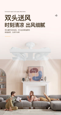 跨境E27螺旋静音风扇灯LED室内照明灯具客厅卧室电扇灯风扇灯