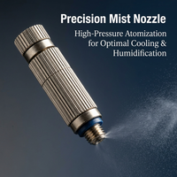 Brass Misting Nozzle, Industrial Fine Mist Spray Head, Greenhouse Lawn Misting N #variant:TW1510 Nozzle