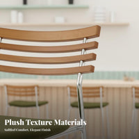 French Inspired Wooden Seat Highrear Stool robust design Bar Chair Vintage Design Seating Furniture Light Luxury for Restaurant Owners, Homeowners, Adults, Reception Desk, Bistro, Dining Room, Kitchen Island