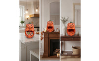 Jack-O'-Lantern Candy Dish Holder Carved-Look Gourd Candy Holder Orange Tabletop Decoration for Party Hosts, Scary Residence