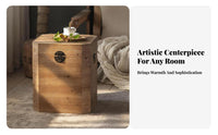 Vintage Look Trunk Distressed Finish Storage Chest Multi-Functional Furniture Long-Lasting Construction for Homeowners