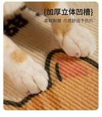 爆款卡通5D猫抓墙贴猫抓板耐磨不掉屑立式墙贴自粘攀爬垫工厂现货
