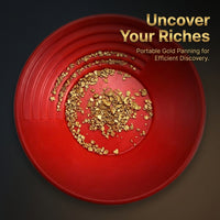 Gold Washing Pan for Prospecting, Manual Gold Washing Tool for Rivers, Lightweig #variant:Flame Red