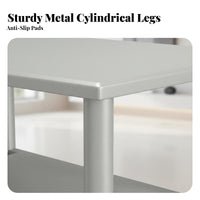 Double-Level Rectangular Stand Modern Design Coffee Table Minimalist Aesthetic Easy to Clean for Renters, Adults