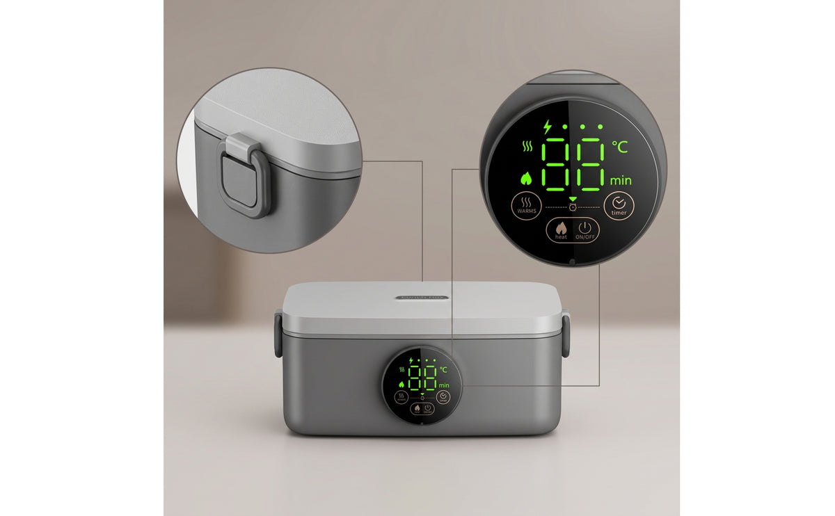 Cordless Electric Lunch Box Portable Rechargeable Lunch Box USB Charging Food Heater Compact for Commuters, Students