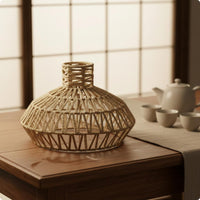 Paper Rope Hanging Light DIY Paper Rope Lampshade Hollow Design for Guesthouse