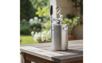 Stainless Steel Mini Keg with Faucet Pressurized Mini Keg Brushed Growler Long-Lasting for Homebrewers