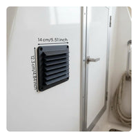 Heat Dissipation Marine Louvered Vent Weather Resistant Square Plastic Air Vent Long-Lasting Nylon Construction for Boat, RV, Cabinet