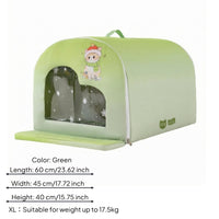 Dog Cooling House Zippered Dog Tunnel Bed Snowflake Print