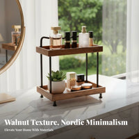 2-Tier Cosmetic Stand Space-Saving Vanity Rack Multipurpose for Students, Adults