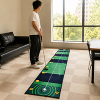 Putter Mat Golf Practice Equipment Indoor Golf Practice Mat 50cm×300cm For Home Office Practice Roll Type Rubber Bottom