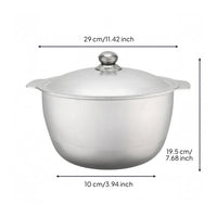 Thick Aluminum Pot Smooth Finish Traditional Caldero Silver for Boiling