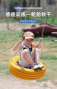 Children's Tire Swing with Triangle Hanging Strap