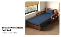 Foldable Design Wheeled Pull-extendable Bed two-wayUse Pull-extendable Sleeper Sectional Space-Saving transformable Couch With casters for Apartment Dwellers, Families, Homeowners, Small Spaces, Office, Home Theater