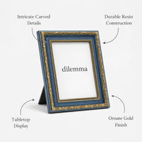 European Classical Photo Frame, Handcrafted Resin Picture Frame, Ornate Photo Holder Living Room, Vi - Image 6