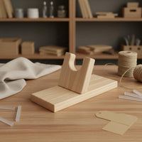 Hot Melt Glue Stand Stable Base Wooden Glue Stand Hands Free for DIY Lovers