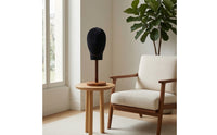 Mannequin Head with Wooden Base Sturdy Head Mannequin Hat Display Stand for Boutique Owners