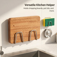 Bathroom Sink Organizer and Wall Mounted Rack for Kitchen Organization, Stainless Steel Drain with Self Sponge Holder