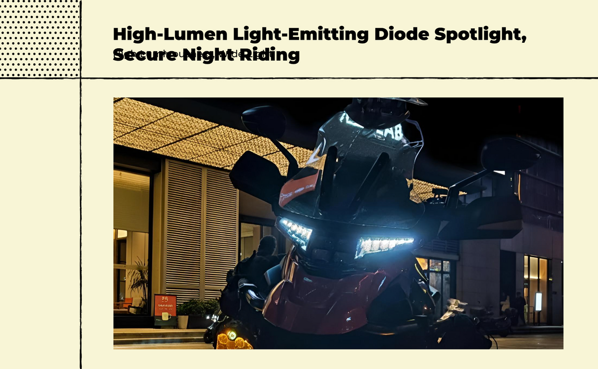 Waterproof motorcycle LED spotlight