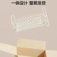 Countertop Dish Drying Rack with Divider for Bowls and Plates