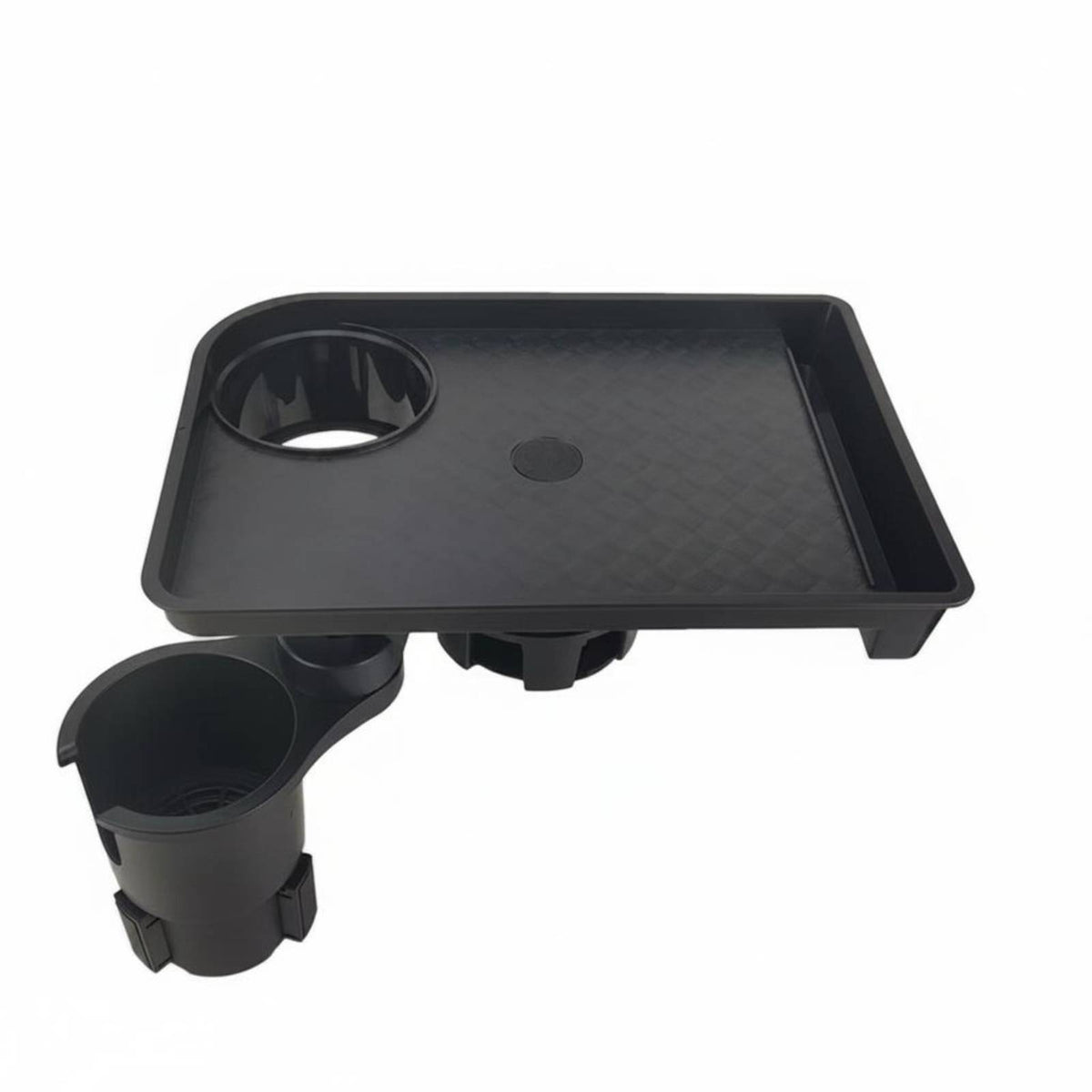 Raised Rim Car Cup Holder Tray Organizer Stable Phone-Supporting Cup Holder Tray Black Auto Accessory Multifunctional