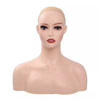 新款白人假发展示模特头欧美双肩仿真化妆头模 饰品支架Mannequin