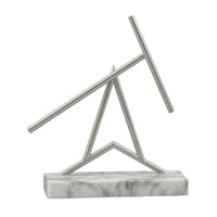 Geometric Sculpture Minimalist Statue Neutral for Living Room, Office