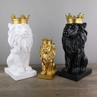 European Crown Lion Ornament Resin Craft