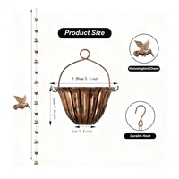 Hummingbird Rain Chain Hanging Hook Garden Decoration Easy to Install
