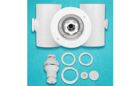 Embedded Install Pool Massage Nozzle Water Air Connection Spa Massage Nozzle Round Outlet White Plastic