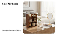 Tiered Wooden Shelf Multifunctional Stepped Display Riser Space-Saving
