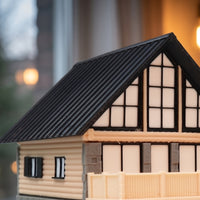 1/64 House Model Featuring a Balcony Architectural Scale Model House Detailed Miniature Villa for Hobbyists, Diorama