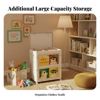 foldable Cabinet with casters Large Capacity Household Storage Foldable Design