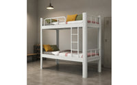 Metal Bunk Bed Space-Saving Steel Bunk Bed Heavy-Duty Furniture for Teens, Students, Shared Bedrooms, Dorm Rooms, Accommodation for Learners