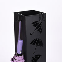 Metal Umbrella Stand with Flower Pattern for Home Storage