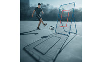 Rectangular Training Net with Target Cylindrical Rebound Goal Angled Pitchback Net Versatile for Backyard