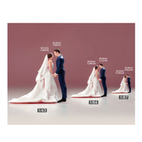 Bride and Groom Miniature Statue Sturdy Wedding Couple Ornament Collectible